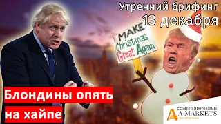 13 декабря | Утренний брифинг | Анализ и прогноз рынка FOREX, FORTS, ФР