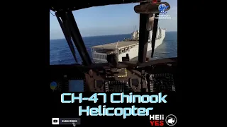 CH-47 Chinook Landing on Ship (Cockpit View)