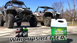 Testing the BEST WAY to clean your SXS! Slick Products vs Simple Green Comparison!