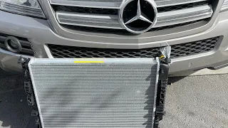 How to replace RADIATOR for Mercedes-Benz GL320 CDI (Turbo Diesel) no Bumper removal.