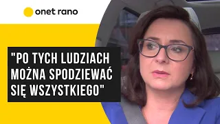 Przepychanki podczas próby wejścia do Sejmu posłów Wąsika i Kamińskiego. "To szopka PiS-owska"