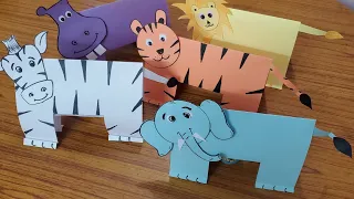 Wild animals craft | How to make wild animals playset for kids