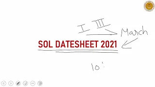 SOL Datesheet for March Exams I First & Third Semester I SOL Updates