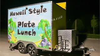 Hawaii style square food trailer