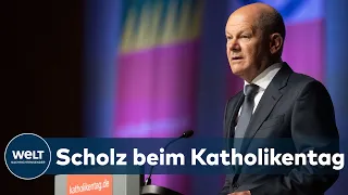 SOLIDARITÄT UND ZUSAMMENHALT: Beschwörende Worte - Kanzler Scholz beim Katholikentag | WELT Dokument