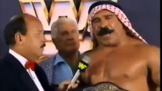 Iron Sheik, Nikolai Volkoff and Freddie Blassie interviewed by Gene Mean