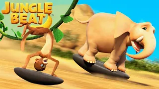 Sand Surfer 🏄 | Downhill Derby | Jungle Beat: Munki and Trunk | Kids Animation 2022