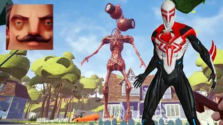 Hello Neighbor - My New Neighbor Spider-Man 2099 Act 3 Gameplay Walkthrough