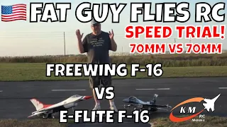 E-FLITE F-16 VS FREEWING F-16 70MM SPEED TRIAL by FGFRC #aviation #rc