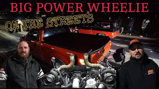 $2000 Grudge Race leads to Big Power Wheelie Midnight Performance OJ vs Twin Turbo K5 Blazer Patches