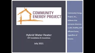 Hybrid Water Heater Installation Training Video