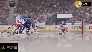 Toronto Maple Leafs vs New York Rangers Intense Game! Fight in 3rd Period! NHL 22 PS5 Gameplay 1080p