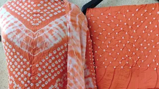 Cotton trendy dress materials bandhani ||  shorts video || jaipuri bandhani whatsapp  8446721697