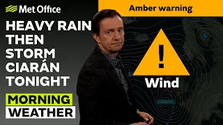 01/11/23 – Sunshine and showers - winds building – Morning Weather Forecast UK – Met Office Weather