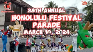 28th Annual Honolulu Festival Parade 2024 - March 10, 2024, Waikiki