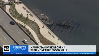 Manhattan park reopens with flood wall