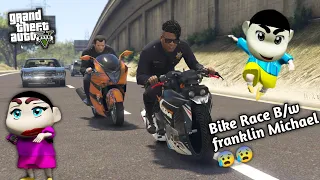 GtA 5: Franklin Michael Bike Stolen By Racers To feed Needy People 😢Shinchan Wounded 😭Ps Gamester