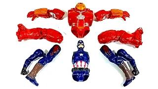 Merakit Mainan IronBuster vs Captain America, Avengers Superhero Toys