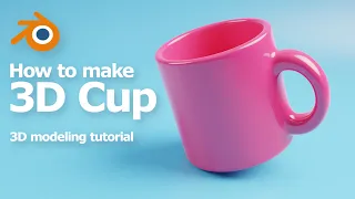 Blender 3D modeling timelapse  - Water Mug or Coffee Cup