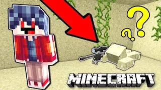 Invisible sniper hunts me ! ~ Trolling gun mod battle in Minecraft