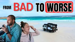 THE WORST BEACH CAMPING TRIP! Isuzu NPS 4X4 TRUCK/Rooftop Tent & BOAT DISASTERS