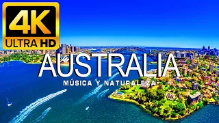 VOLANDO SOBRE AUSTRALIA 4K |Increíble paisaje natural hermoso con música relajante|VÍDEO 4K ULTRA HD