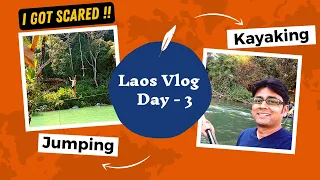 Laos Vlog | Day - 3 | Vang Vieng Full Day Tour | Tubing | Kayaking In Nam Song River | Blue Lagoon 4