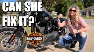 Can this girl work on a Harley Motorcycle without breaking it?