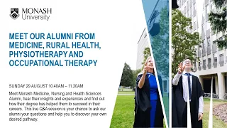 Meet our Alumni from Medicine, Rural Health, Physiotherapy and Occupational Therapy