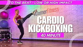 40-Minute CARDIO KICKBOXING Workout: No Equipment Needed! | High & Low Impact OPTIONS