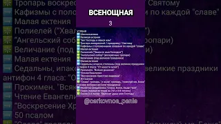 Краткое последование Всенощного бдения