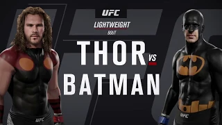 Thor vs. Batman (EA Sports UFC 2) - CPU vs. CPU - Crazy UFC 👊🤪
