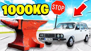 masini vs NICOVALA de 1000KG pe BeamNG.drive! Care rezista?