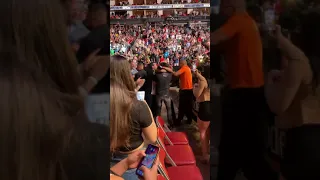 Charles Oliveira hugs the crowd after win over Michael Chandler at #UFC262