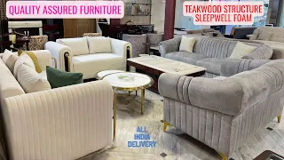 Sofa Bed Dining Table Chairs Direct from Furniture Manufacturer | Teakwood Structure Sleepwell Foam