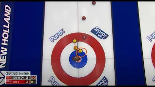 #stoh2024 100% Rachel Homan makes double kiss triple to open up the button and sit two