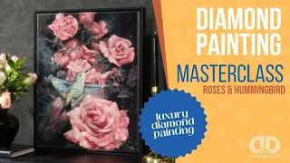 Exquisite Diamond Painting: Roses & Hummingbird DIAMOND DOTZ® Masterclass