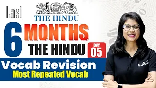 The Hindu Vocabulary | last 6 month Vocab Revision | Most Repeated Vocab | By Barkha Mam