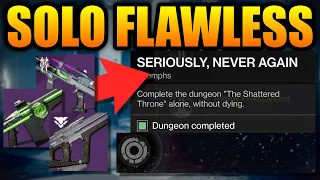 Solo Flawless Shattered Throne with NO EXOTICS - How Anyone Can Do This
