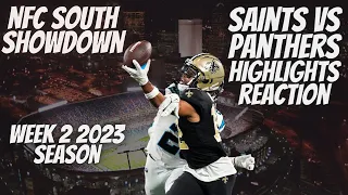 New Orleans Saints Vs Carolina Panthers Highlights REACTION| NFL Week 2 Highlights 2023