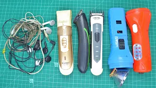 Awesome uses of old earphone old trimmer and old flashlight