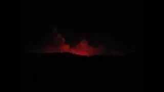 Red Canyon Fire in Glenwood Springs, Colorado at Night (8/12/2013)