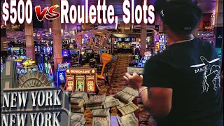 Live Casino Vlog, $500 Challenge New York New York Pt 1