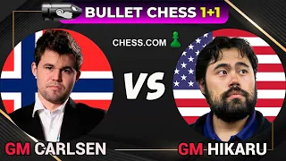 Magnus Carlsen vs Hikaru Nakamura | Bullet chess 1+1 | Compilation chess games.