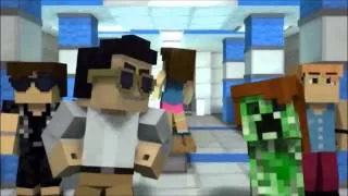 Minecraft Style - A Parody of PSY's Gangnam Style (Music Video) (Reupload) 10 Minute Version HD