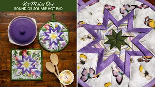 Introducing: Round and Square Folded Star Hot Pads with Shabby Fabrics