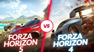 Forza Horizon 5 VS Forza Horizon 4 - Direct Comparison Full HD 1080P (Xbox One)