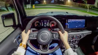 2024 Jeep Wrangler Rubicon 392 - POV Night Drive (Binaural Audio)