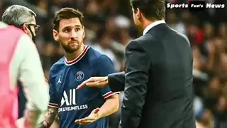 Leo Messi Angry after being substituted by Pochettino in Psg vs Lyon Game