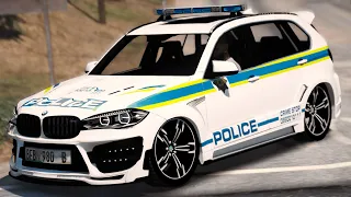 GTA 5 South Africa Police Mod BMW X5 M SAPS CONCEPT LSPDFR GAMEPLAY PLAYING AS A COP MOD AIR BAGS